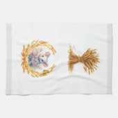 Schattigee Muis met Tarwe Keuken Handdoek Wit & Gr (Horizontaal)