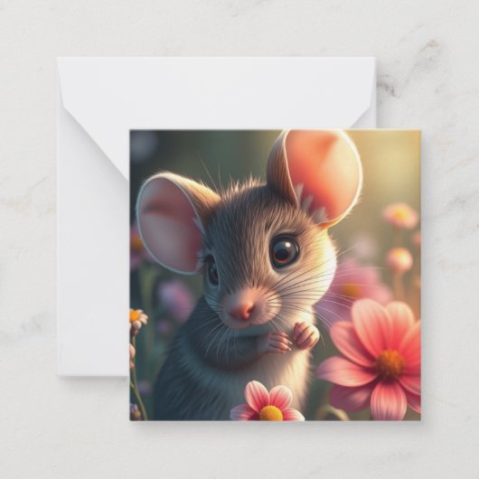 Schattigee muis Note-Kaart Notitiekaartje (Voorkant)