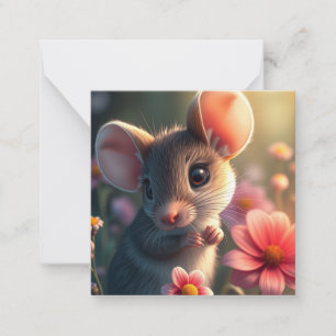 Schattigee muis Note-Kaart Notitiekaartje