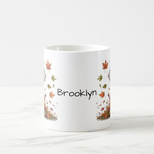 Schattigee muis op een pompoen herfstesthetiek koffiemok (Center)