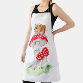 Schattigee muis op vlieg agarische waterverf schort (Insitu)