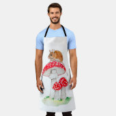 Schattigee muis op vlieg agarische waterverf schort (Gedragen)