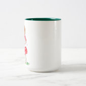 Schattigee muis op vlieg agarische waterverf tweekleurige koffiemok (Center)