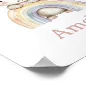 Schattigee Muis Regenboog met Baby Naam Kwekerij M Poster (Hoek)