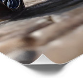 Schattigee Muis Rijden op een Motorcycle Perfect Poster (Hoek)