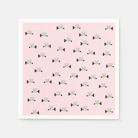 Schattigee Muis Speelgoed Papieren servetten (Voorkant)