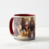 Schattigee muis viert Kerstmis - aangepast Mok (Voorkant links)