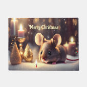 Schattigee muis viert Kerstmis - Deurmat (Voorkant)