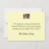 Schattigee muis viert Kerstmis - Vakantie Kaart (Achterkant)