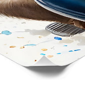 Schattigee Muishelm Rijden op een Motorcycle Perfect Poster (Hoek)