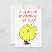 Schattigee Muiskaas Verjaardag cartoon Uitnodiging (Achterkant)