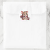 Schattigee muisStickers Ronde Sticker (Tas)