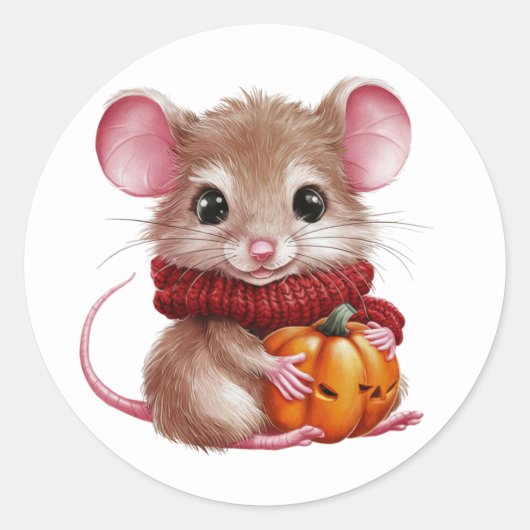 Schattigee muisStickers Ronde Sticker (Voorkant)