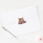 Schattigee muisStickers Ronde Sticker (Envelop)