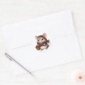 Schattigee muisStickers Ronde Sticker (Envelop)