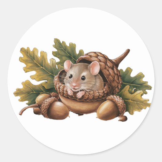 Schattigee muisStickers Ronde Sticker (Voorkant)