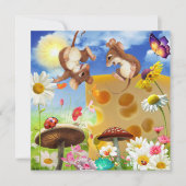 Schattigee Muizen en Kaas Fantasy Art Flat Kaart (Voorkant)