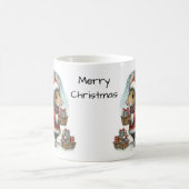 Schattigee muizen met ingepakte cadeaus Santa Hat Koffiemok (Center)