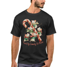 Schattigee muizen met snoepriet kerstkunst