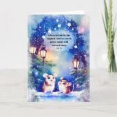 Schattigee muizen vrede op aarde bijbel vers kerst kaart (Voorkant)