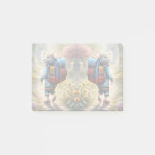 Schattigee muizenjongen op weg naar school, post-it® notes (Voorkant)