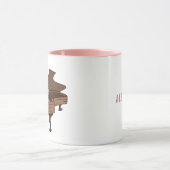 Schattigee muizenpianist gepersonaliseerd mok (Midden)