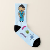 Schattigee multiculturele kiembestrijders sokken (Links binnenkant)
