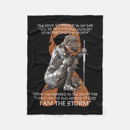 Schattigee multiple sclerose Vrouwen Gifts Oranje Fleece Deken (Voorkant)