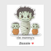Schattigee mummie familie sticker (Vel)