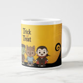 Schattigee mummie, Frankenstein, Dracula, weerwolf Grote Koffiekop (Voorkant rechts)