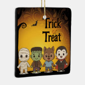 Schattigee mummie, Frankenstein, Dracula, weerwolf Keramisch Ornament (Rechts)