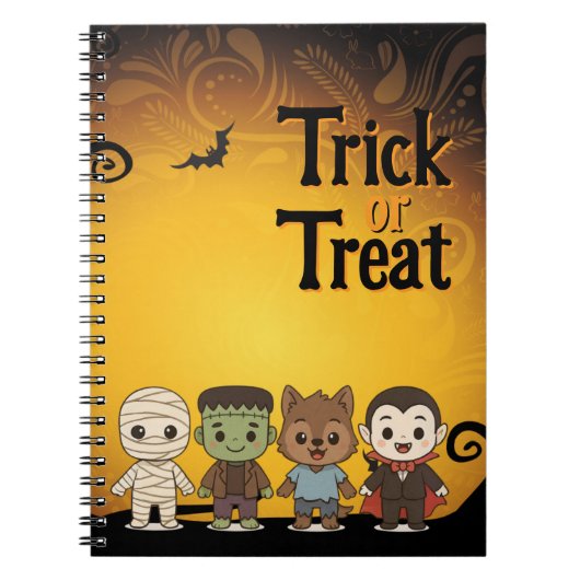 Schattigee mummie, Frankenstein, Dracula, weerwolf Notitieboek (Voorkant)