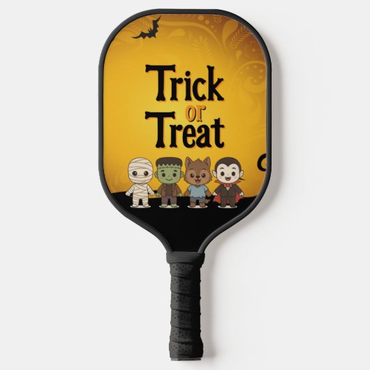 Schattigee mummie, Frankenstein, Dracula, weerwolf Pickleball Paddle (Voorkant)