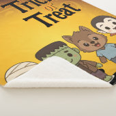 Schattigee mummie, Frankenstein, Dracula, weerwolf Sherpa Deken (3/4)
