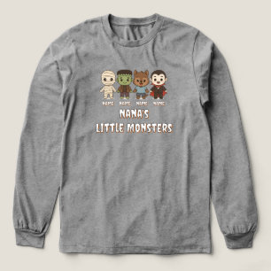 Schattigee mummie, Frankenstein, Dracula, weerwolf Tri-Blend Shirt