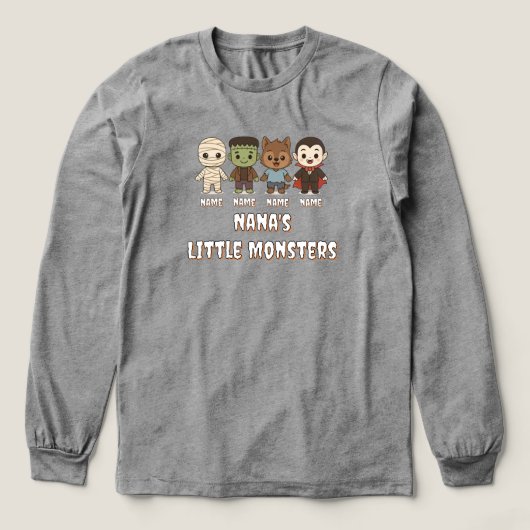 Schattigee mummie, Frankenstein, Dracula, weerwolf Tri-Blend Shirt (Voorkant)