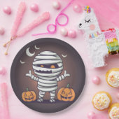 Schattigee mummie illustratie Halloween papier Bor Papieren Bordje (Feest)