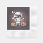Schattigee mummie illustratie Halloween papier ser Servet (Voorkant)