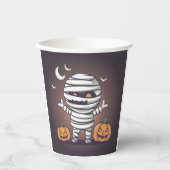 Schattigee mummie illustratie Halloween papieren b Papieren Bekers (Voorkant)