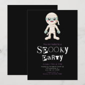 Schattigee mummie moderne minimalistische Hallowee Kaart (Voorkant / Achterkant)