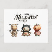 Schattigee mummie, monster en pompoen personages briefkaart (Voorkant)