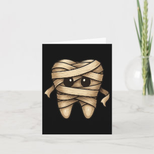Schattigee mummie tandarts Spooky Halloween tandar Kaart