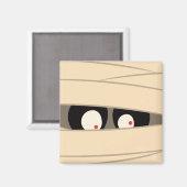 Schattigee mummiemonster Halloween Magneet (Voorkant / Achterkant)