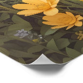 Schattigee Munchkin kat en boterbloem Poster (Hoek)