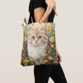 Schattigee Munchkin kat en boterbloem Tote Bag (Dichtbij)