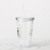 Schattigee mus vogel foto bijbel vers eenvoudige t acryl drinkbeker (Links)