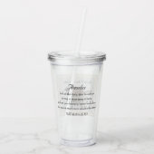 Schattigee mus vogel foto bijbel vers eenvoudige t acryl drinkbeker (Achterkant)