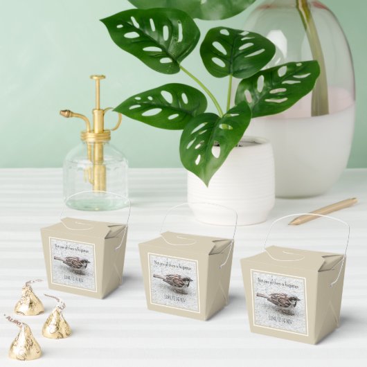 Schattigee mus vogel foto bijbel vers eenvoudige t bedankdoosjes (Meervoudige)