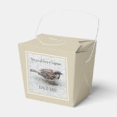 Schattigee mus vogel foto bijbel vers eenvoudige t bedankdoosjes (Voorkant Zijde)