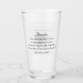 Schattigee mus vogel foto bijbel vers eenvoudige t glas (Achterkant)